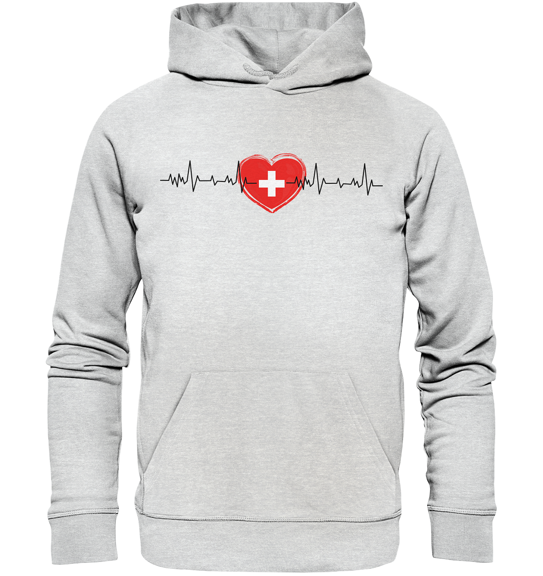 Herzschlag Schweiz - Premium Unisex Hoodie