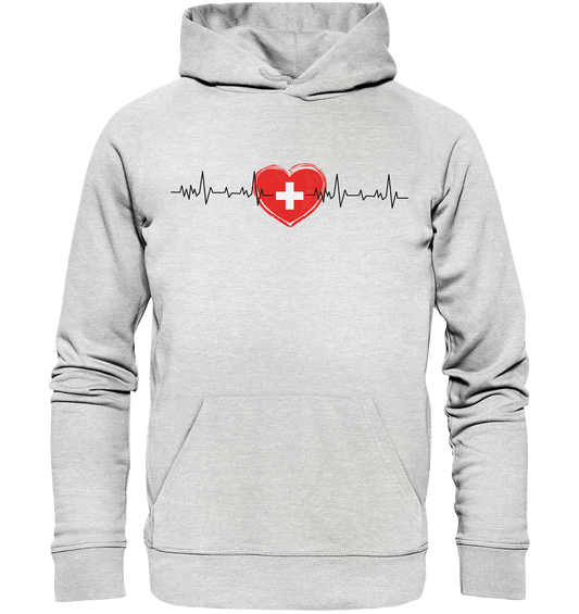 Herzschlag Schweiz - Premium Unisex Hoodie