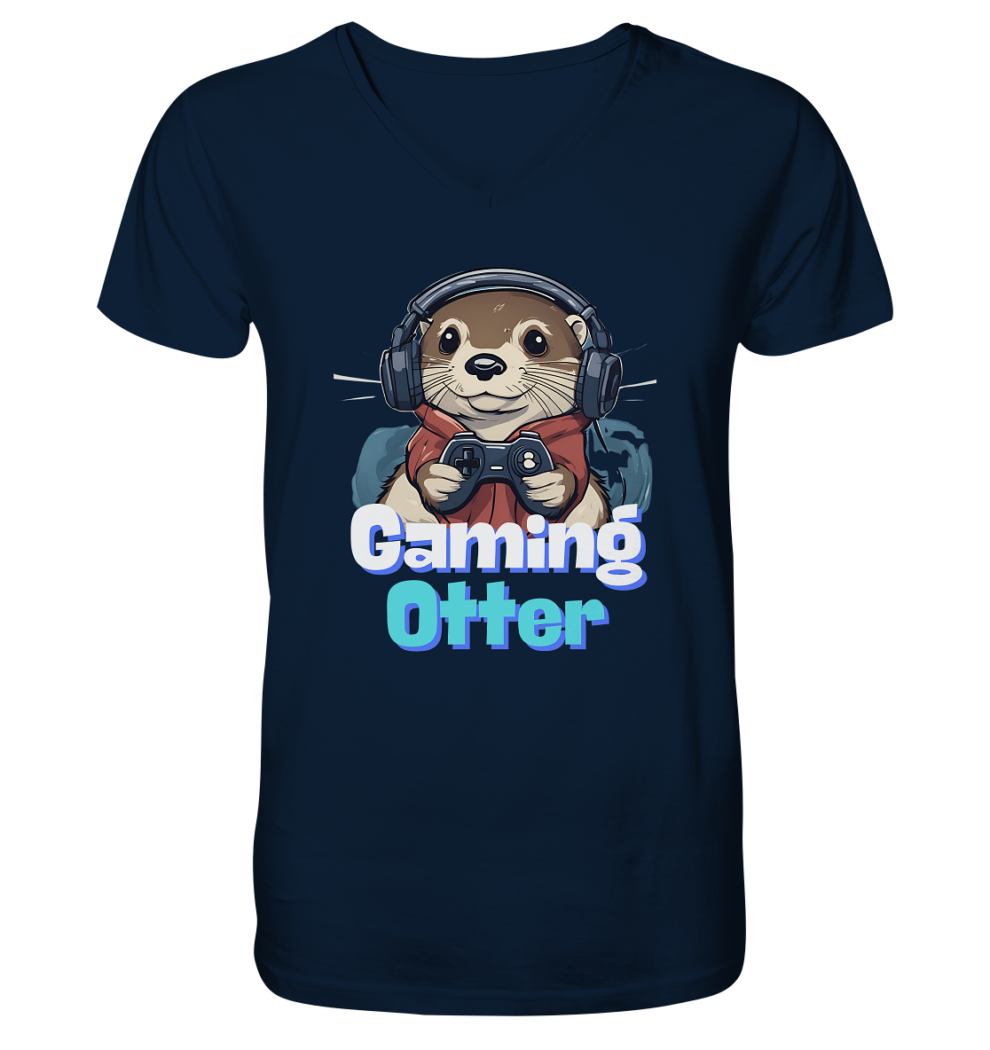 Gaming Otter - V-Neck Shirt