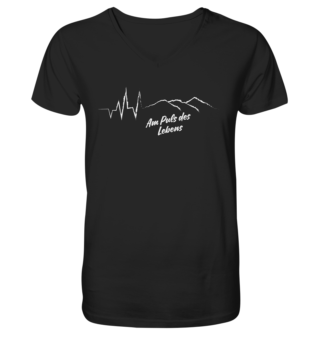 Am Puls des Lebens Berge - V-Neck Shirt