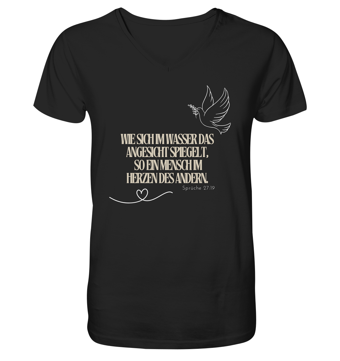 Im Herzen des anderen spiegeln - V-Neck Shirt