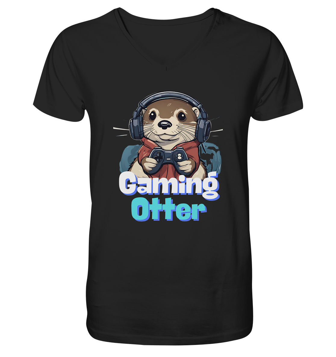 Gaming Otter - V-Neck Shirt