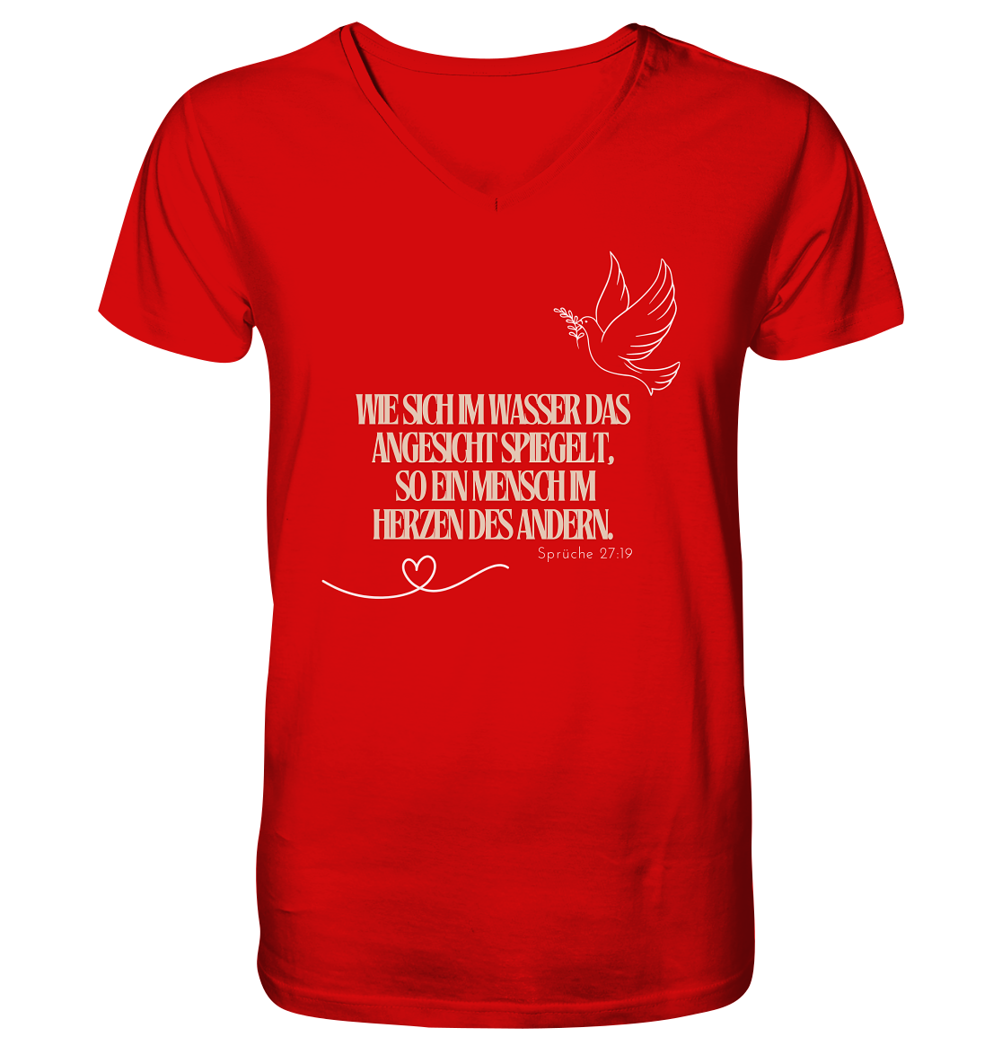 Im Herzen des anderen spiegeln - V-Neck Shirt