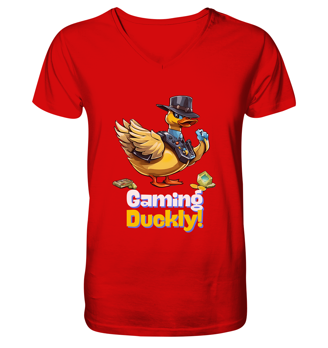 Gaming Duckly - V-Neck Shirt