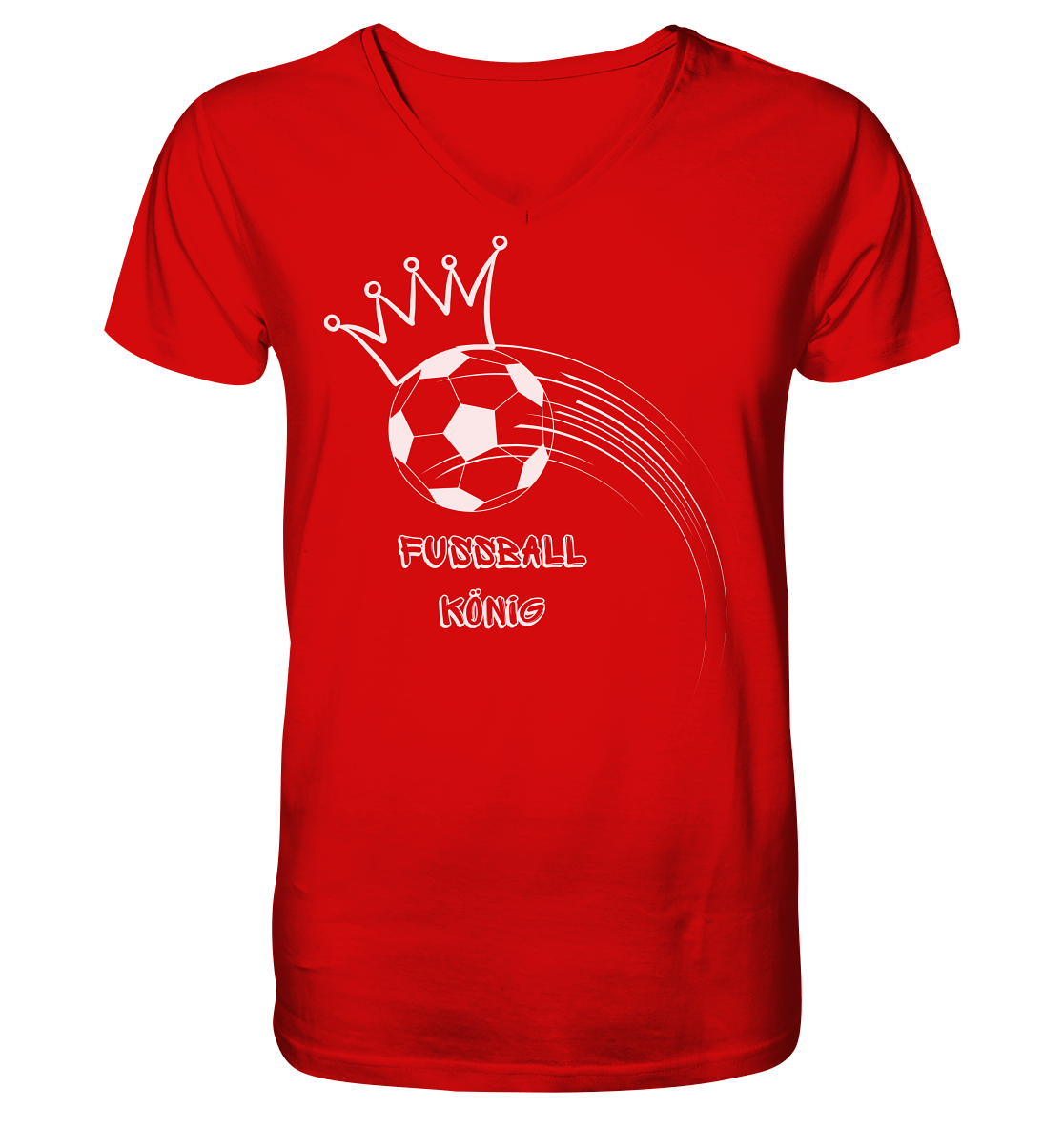 Fussball König - V-Neck Shirt