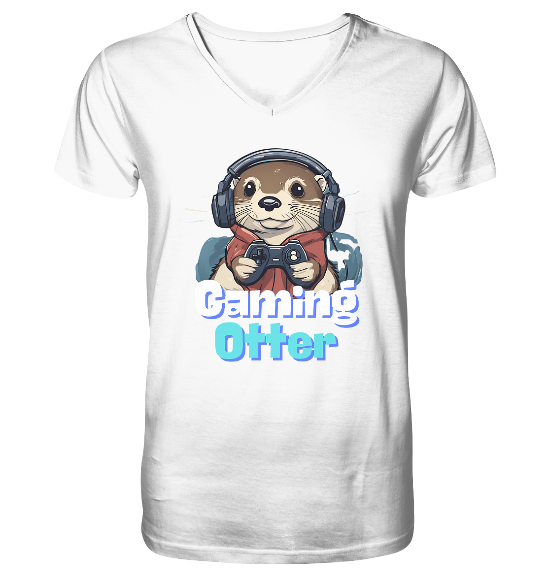 Gaming Otter - V-Neck Shirt