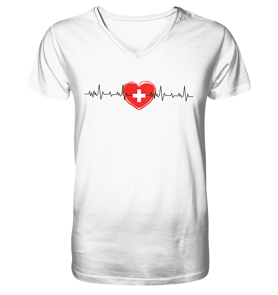 Herzschlag Schweiz - V-Neck Shirt